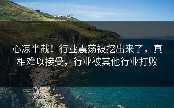 心凉半截！行业震荡被挖出来了，真相难以接受，行业被其他行业打败