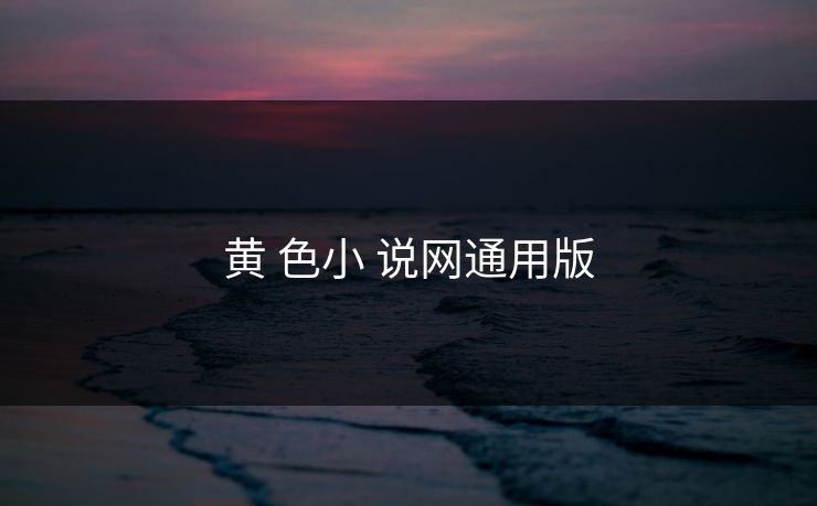 黄 色小 说网通用版